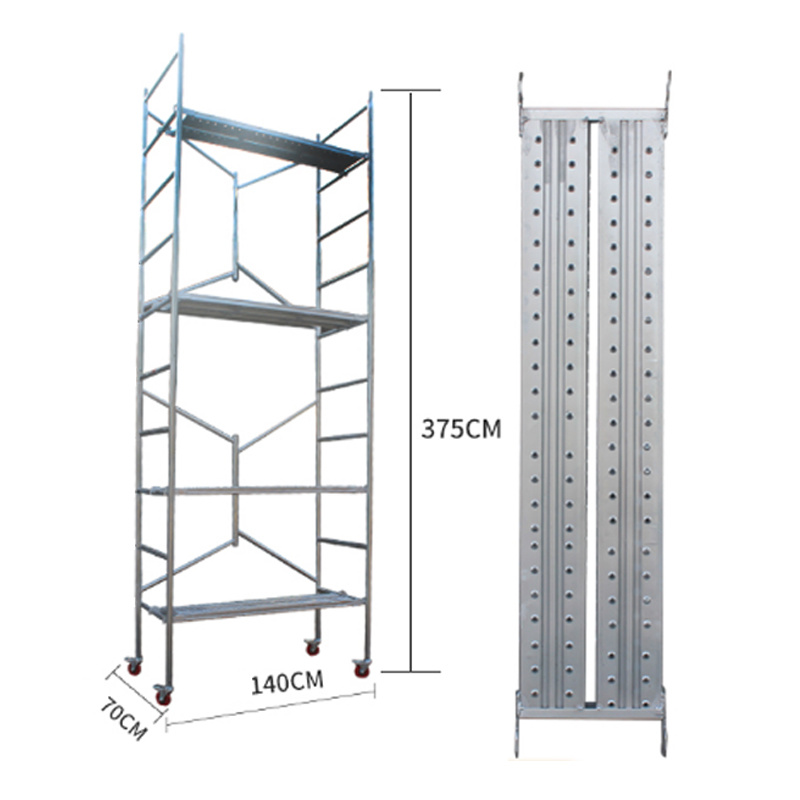 Plataforma perforada 3.75m — con ruedas