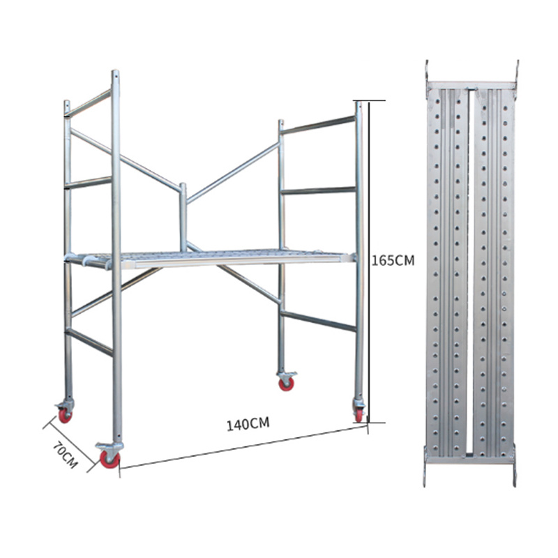 Plataforma perforada 1.65m — con ruedas